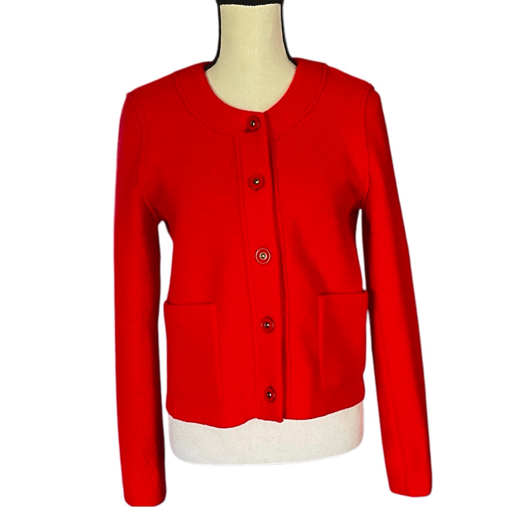 J.Crew Lady Jacket In Italian Boiled Wool. Size 8.